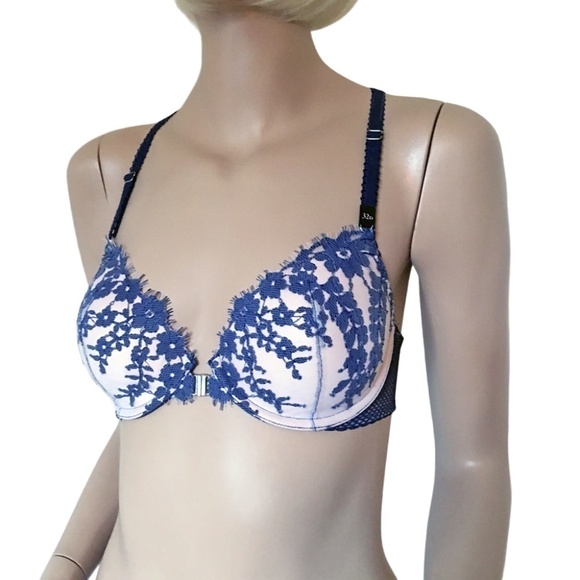 Victoria's Secret Dream Angels Bra Lined Lacy Racerback Wired Padded Front Close - Picture 2 of 12